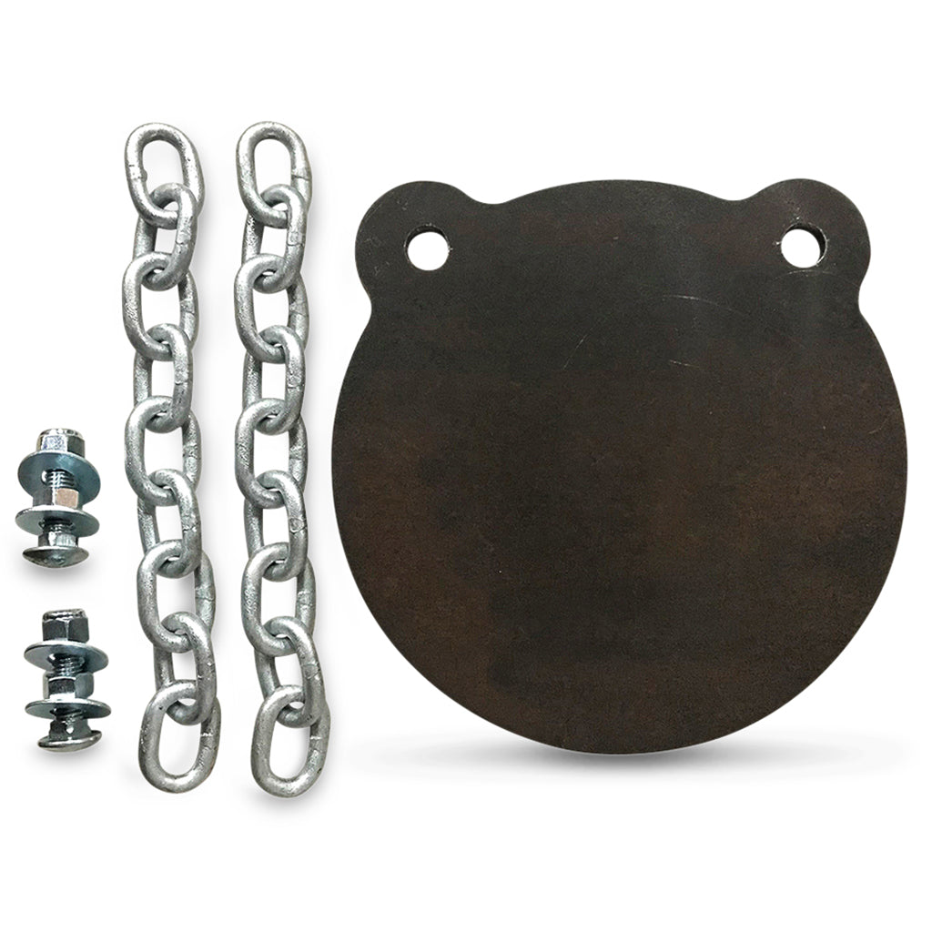10" AR500 Steel Double Hole Target 1/4", 3/8", 1/2"