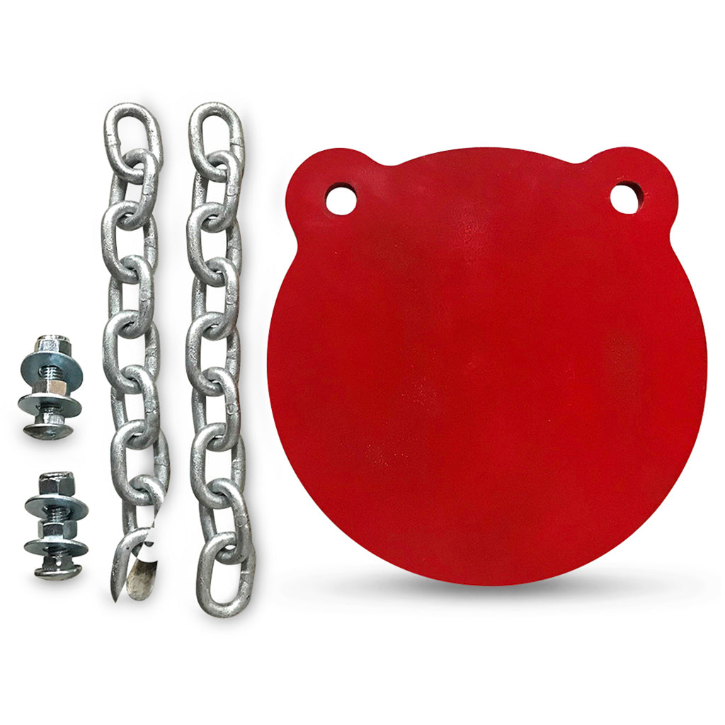 10" AR500 Steel Double Hole Target 1/4", 3/8", 1/2"