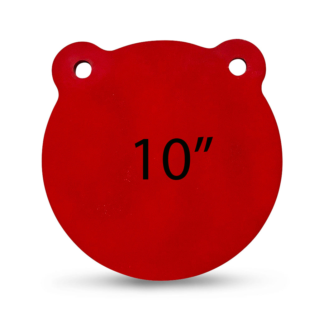 10" AR500 Steel Double Hole Target 1/4", 3/8", 1/2"