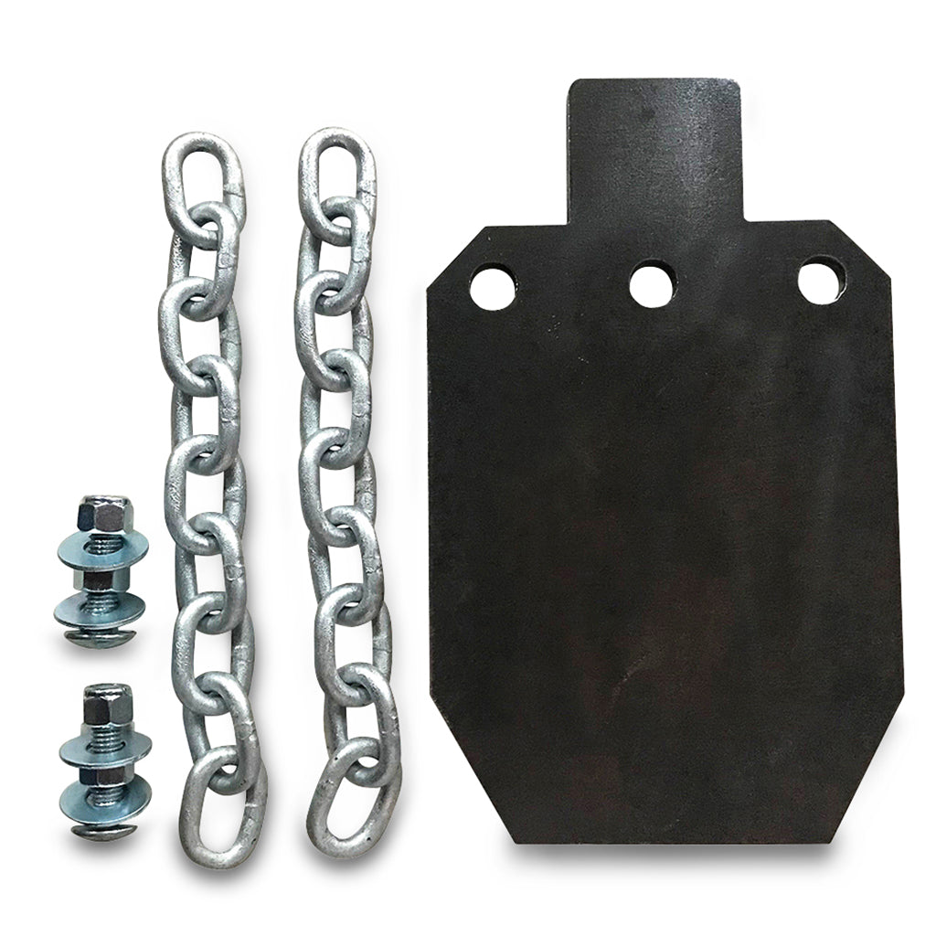 12" AR500 Steel triple hole 3/8" body target