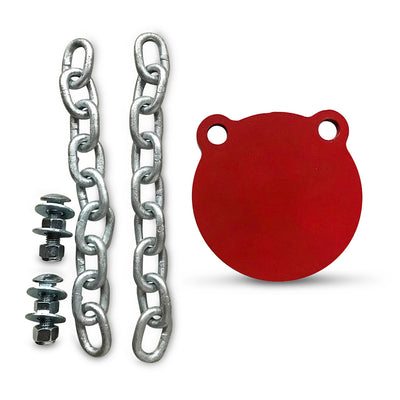 6" AR500 Steel Double Hole Target 1/4", 3/8", 1/2"