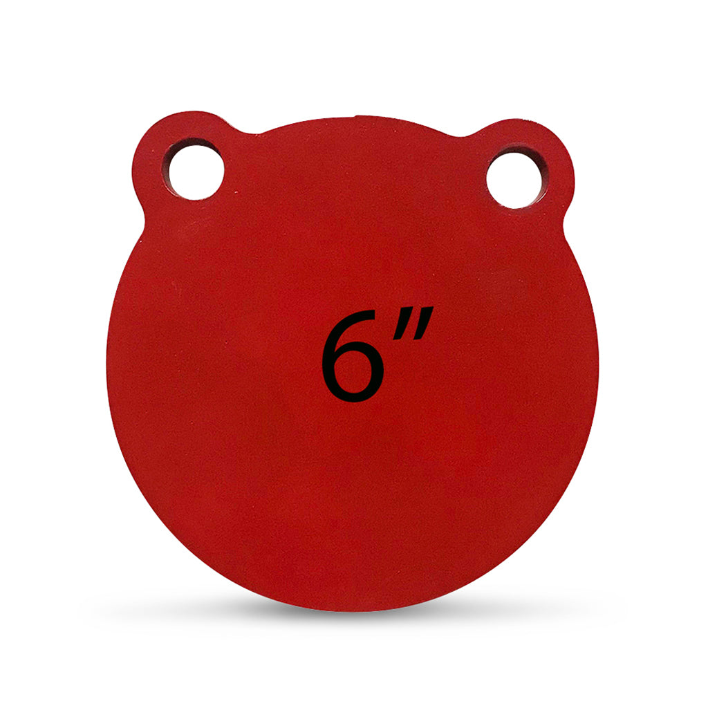 6" AR500 Steel Double Hole Target 1/4", 3/8", 1/2"