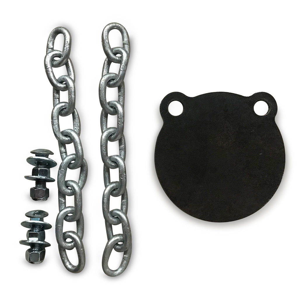 6" AR500 Steel Double Hole Target 1/4", 3/8", 1/2"