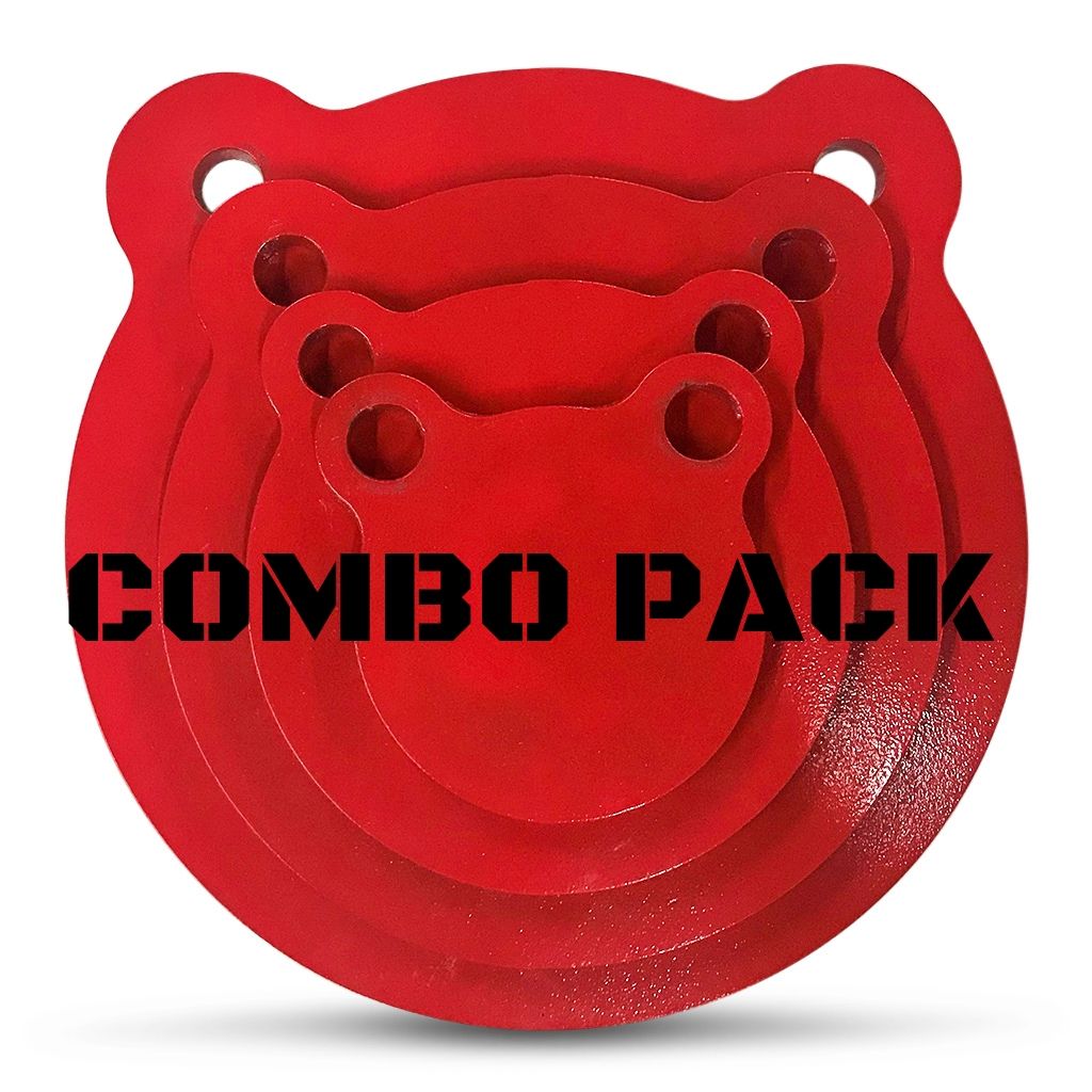 AR500 Steel double hole target combo pack 1/4", 3/8", 1/2"